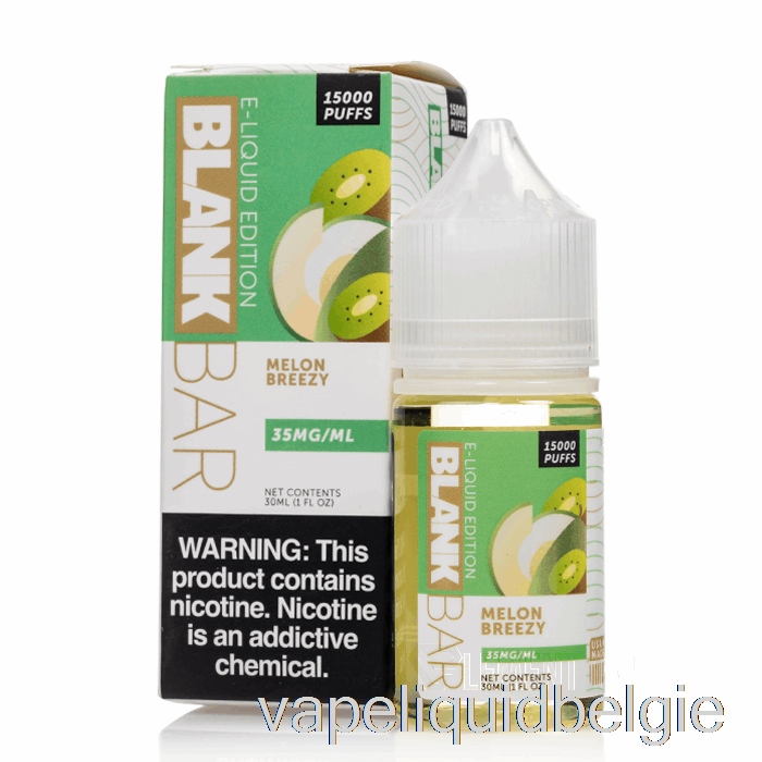 Vape België Meloen Breezy - Blanco Staafzout - 30ml 35mg